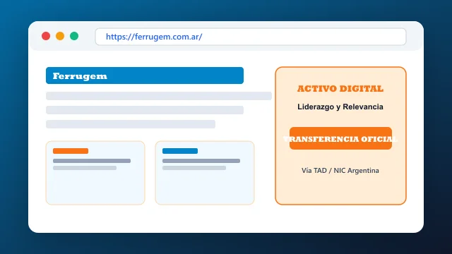 Ecosistema digital, branding y proceso de cesión registral formal de ferrugem.com.ar